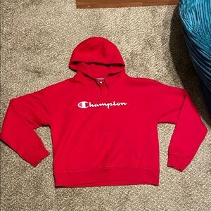 Champion Red Logo Hoodie